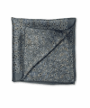 Green, Blue, Brown and White Floral and Paisley Double Sided Pocket Square