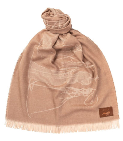 (product) Tawny Apothecary Lambswool Scarf, Knotted