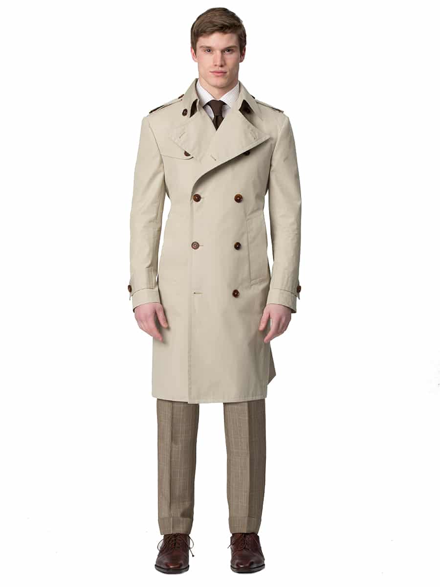 (product) Stone Cotton Trench Coat, front view