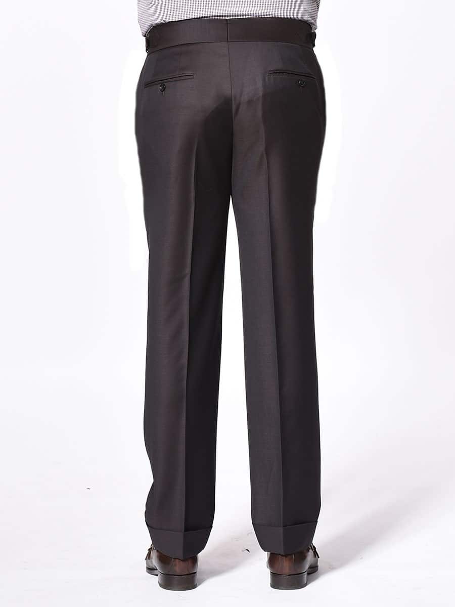 (product) Chocolate Twill Signature Bespoke Trouser, pants detail