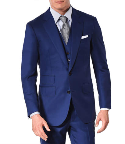 Royal blue Super 150's, two-button Bespoke Suit