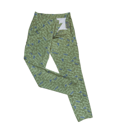 (product) Green Camo Cotton Cargo Pants