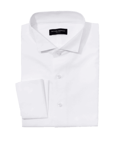 Pique Bib Front White Tie Tuxedo Shirt