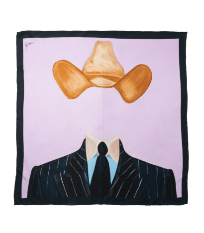 Michael Andrews x Daniel Falcon Pinstripes in Lavender Bandana