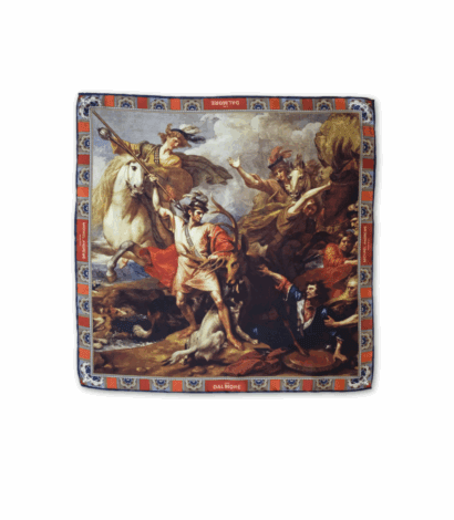 full view of 'The Fury of the Stag' Limited Edition Pocket Square