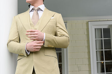Michael Andrews Bespoke Khaki Cotton Suit