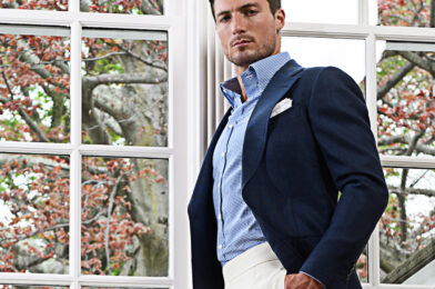 Michael Andrews Bespoke Navy Blue Custom Unstructured Jacket