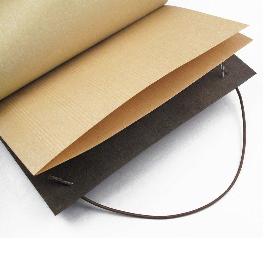 (product) Peru Brown La Compagnie du Kraft Smooth Leather Notebook