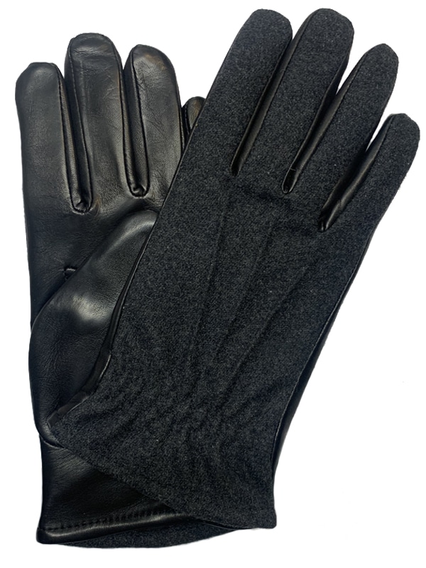 Hilts Willard Black Wool & Lambskin Gloves