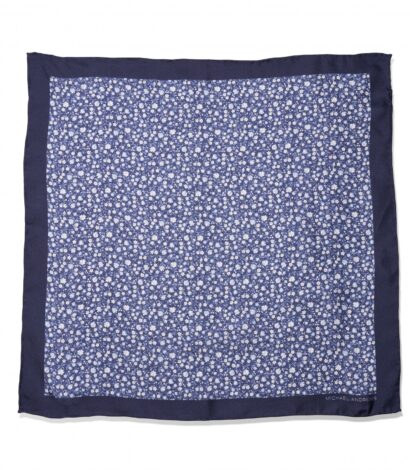 (product) Blue Small Floral Pocket Square