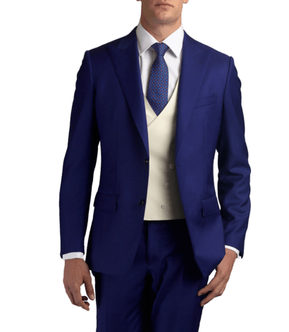 Royal Blue Two-button Wool, made-to-measure Suit