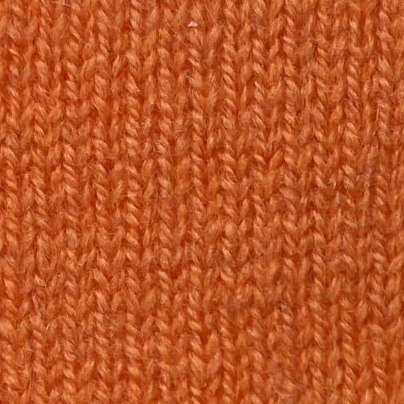 (product) Orange Cashmere V-Neck Sweater, close-up texture detail