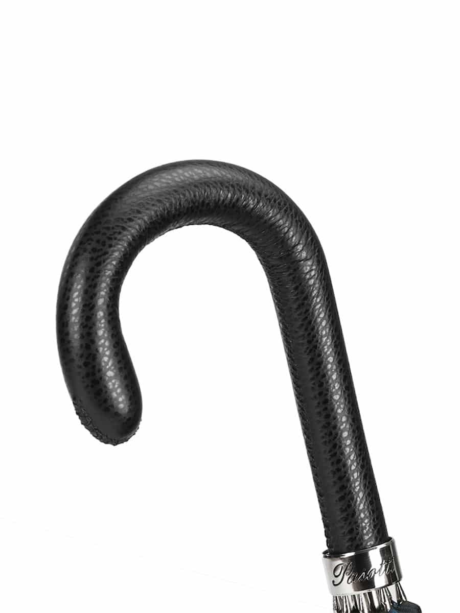 (product) Grey Umbrella with Leather Handle, Handle Only