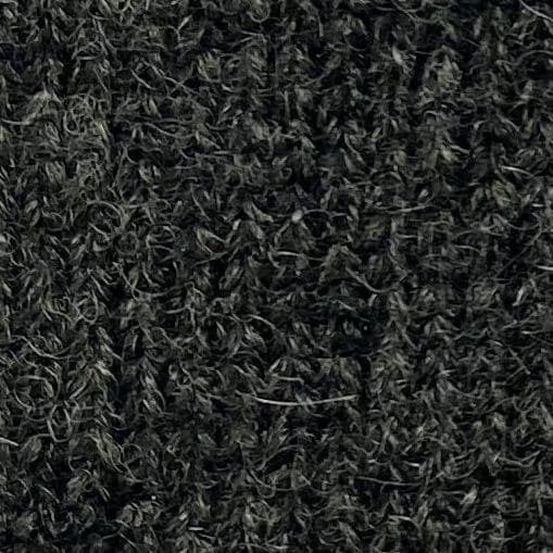 (product) Charcoal Merino Wool V-Neck Sweater, close-up texture