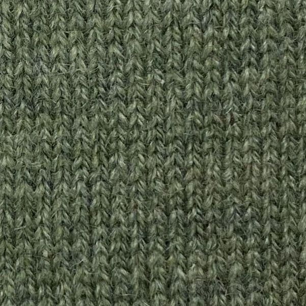 (product) Olive Green Cashmere Heavy Ribbed Shawl Sweater Jacket, close-up view of fabric