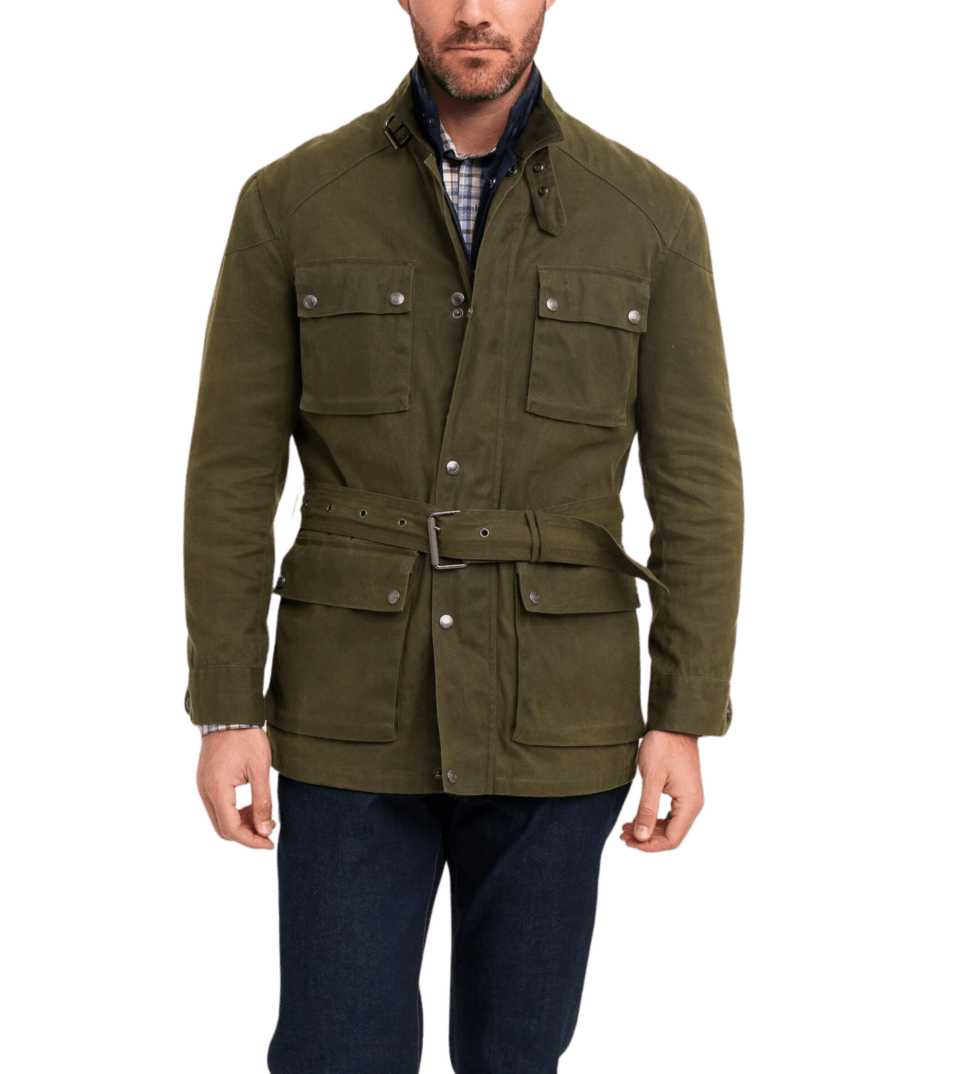Michael Andrews Bespoke | Olive Drab Waxed Cotton Trailmaster