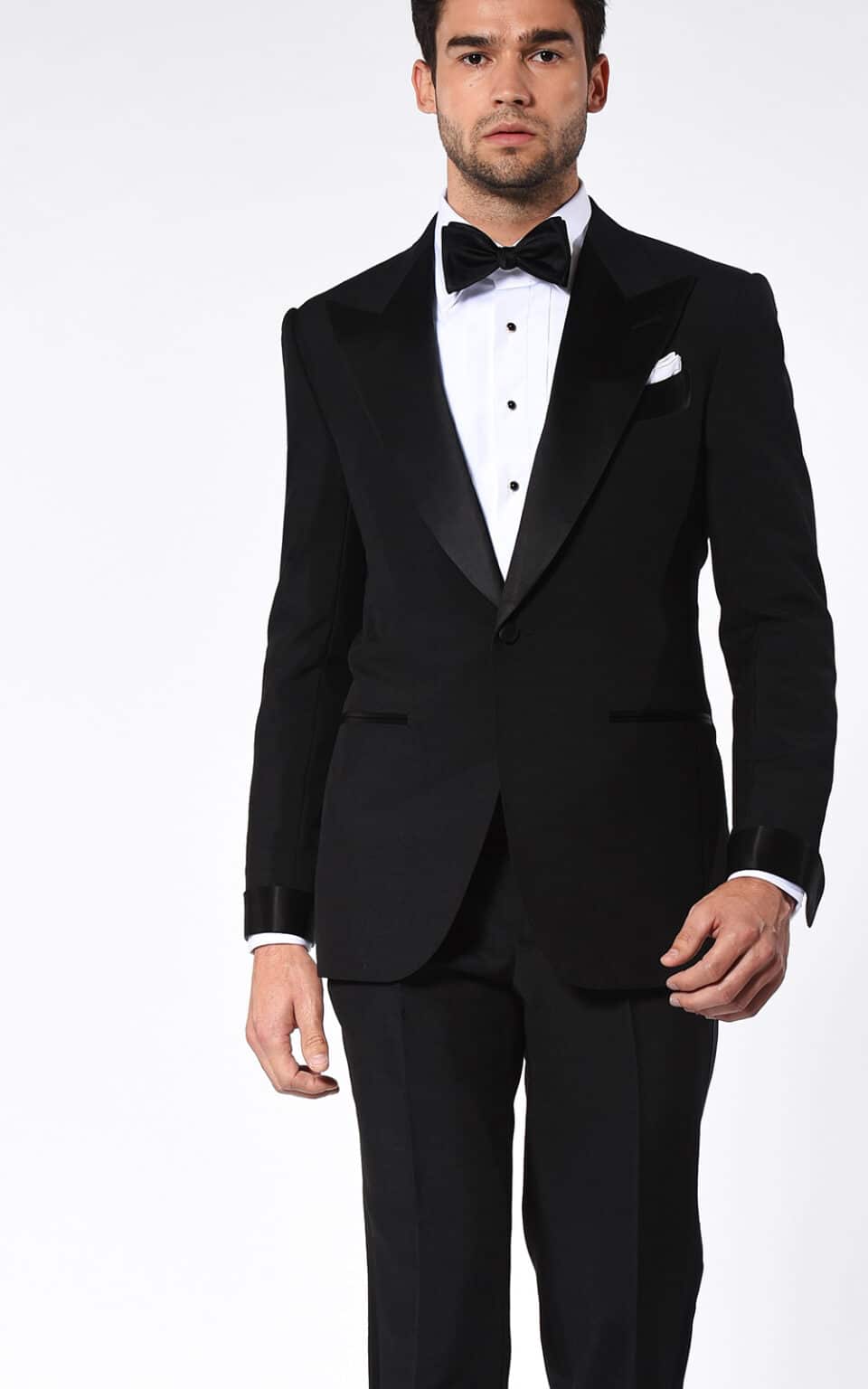 (product) Black Wool Mohair Bespoke Suit