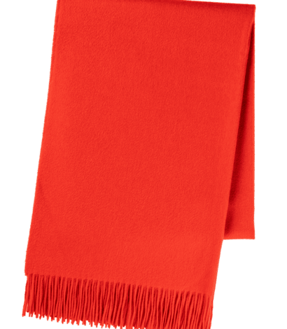 Bright China Red Classic Cashmere Stole