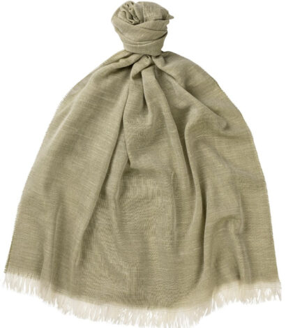 (product) Sage The Whitby Cashmere Lightweight Stole, Knotted