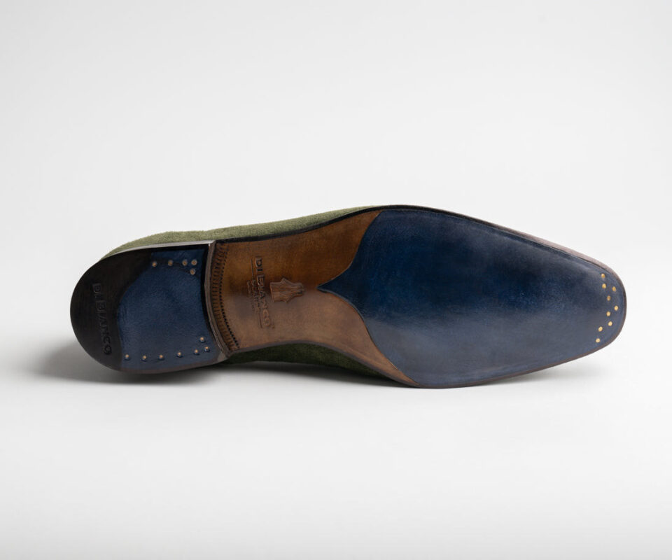 (product) Vomero Olive Suede Loafer, Sole view