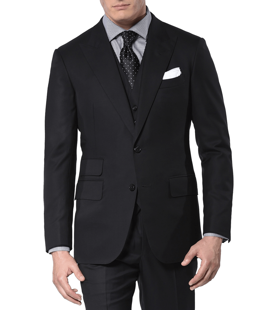 Black Super 110s Bespoke Suit - Michael Andrews Bespoke Black Super 110s Bespoke Suit - Michael Andrews Bespoke