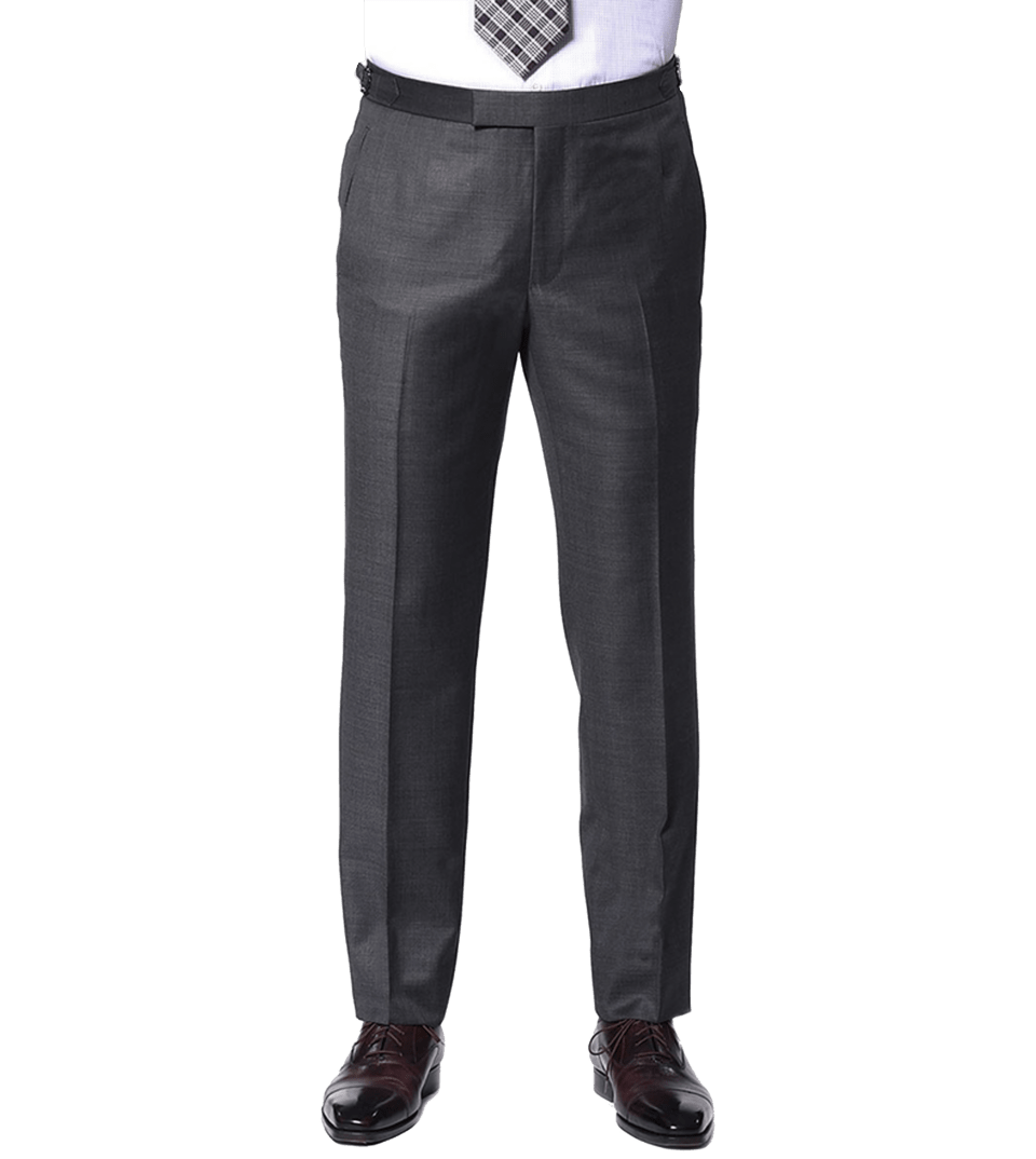 Grey Sharkskin Bespoke Suit Pants