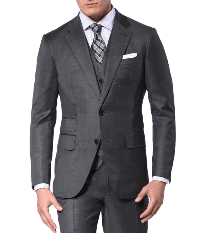 Grey Sharkskin Bespoke Suit Jacket