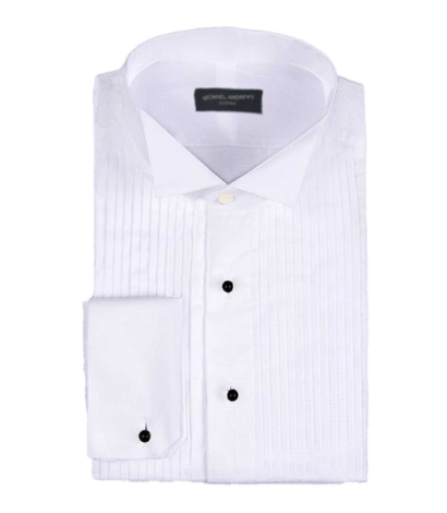 White Tuxedo Shirt Wing Collar 1/4
