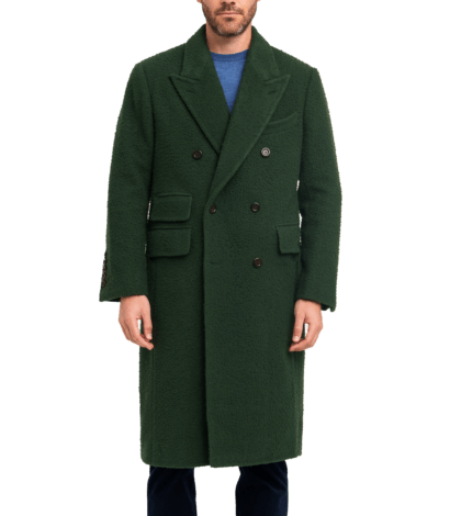 (product) Double Breasted Casentino Wool Overcoat