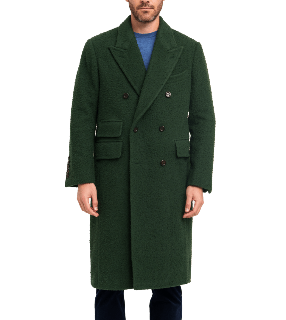 (product) Double Breasted Casentino Wool Overcoat