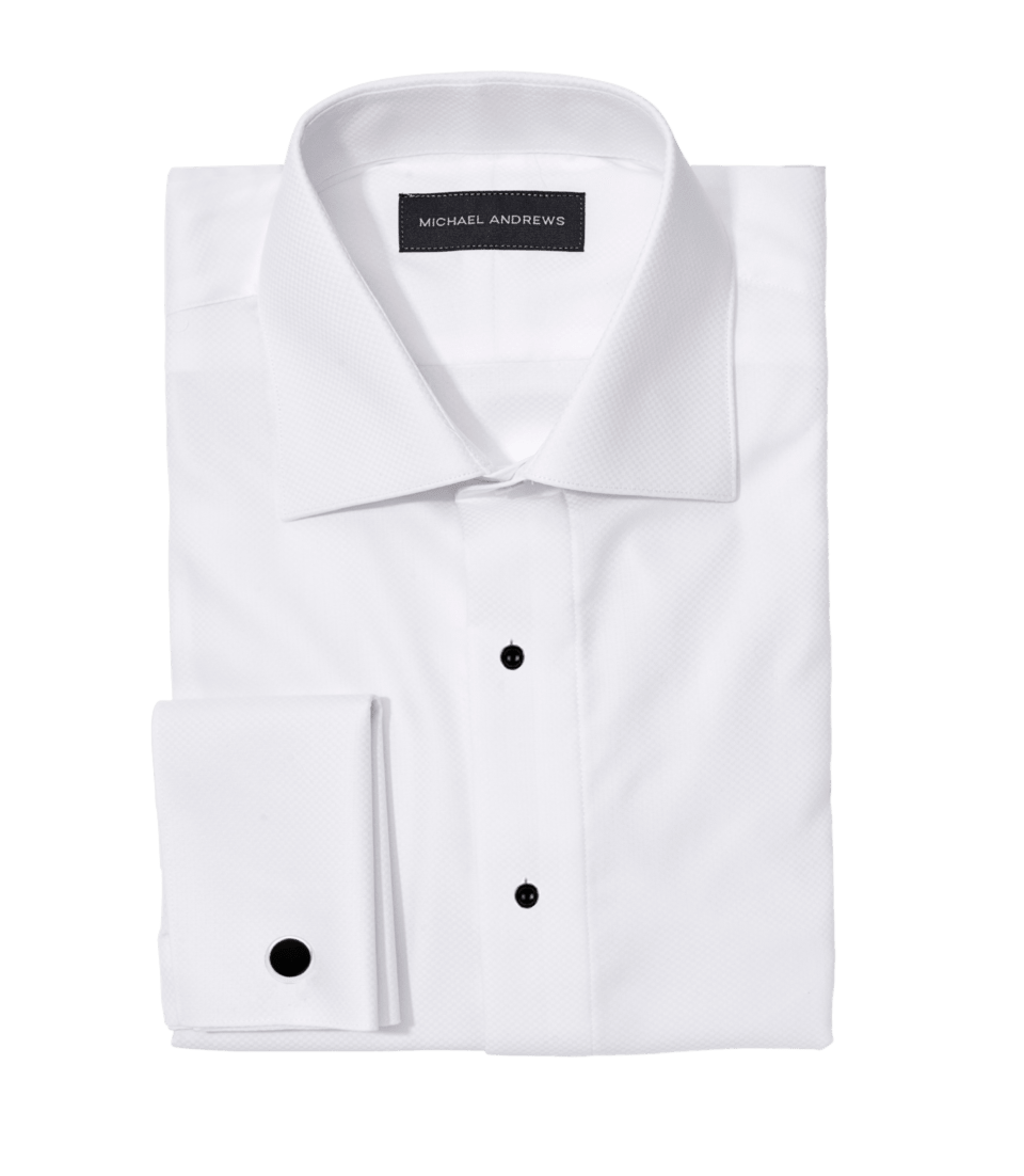 White Pique Stud Front Tux Shirt (In-Stock) | Michael Andrews Bespoke, New York's Most Trusted Custom Tailor Since 2006 White Pique Stud Front Tux Shirt (In-Stock) | Michael Andrews Bespoke, New York's Most Trusted Custom Tailor Since 2006
