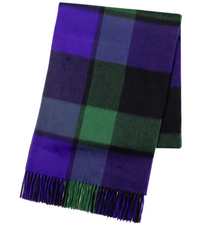 ua-cpgrp52277-w01c01_a7587112-38bf-4924-805c-103e68815a47 - Green x Purple Classic Plaid Cashmere Stole - custom suits nyc bespoke tailor