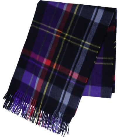 (product) Black x Multi Madras Check Cashmere Stole