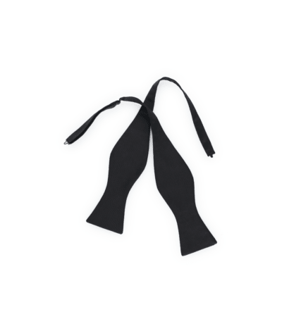 Black Grosgrain Butterfly Hand-Tie Bowtie