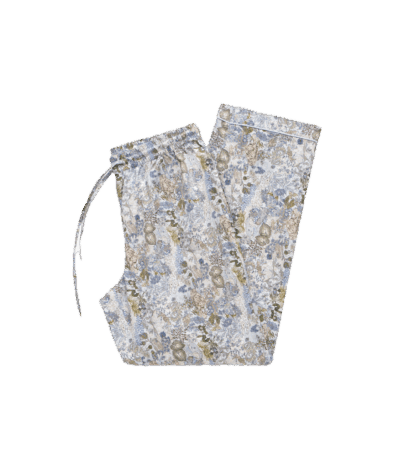 Light Blue Jungle Print Cotton Pajama Pants