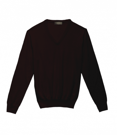 Michael Andrews-Custom Merino Wool V-Neck in Merlot