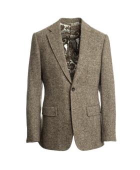 Brown Donegal Tweed Suit Jacket - He Spoke Style Shop - custom suits nyc bespoke tailor midtown, noho