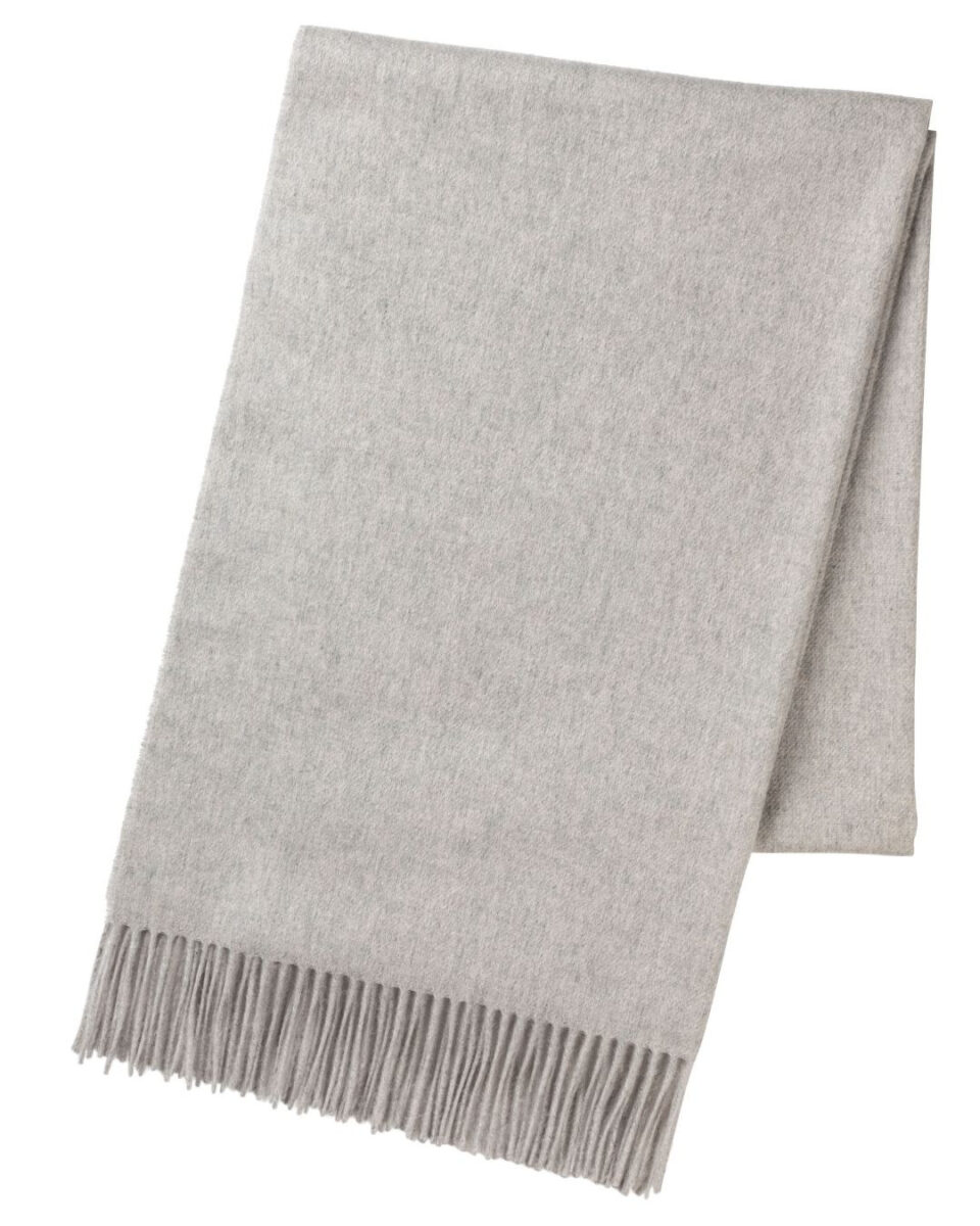 (product) Silver Plain Cashmere Stole - custom suits nyc bespoke tailor midtown, noho
