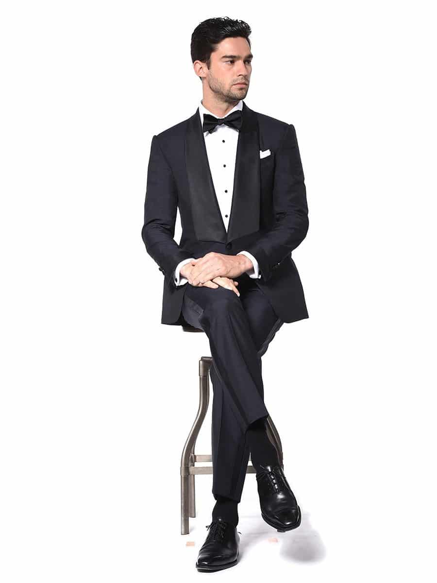 (product) Midnight Tonik Mohair Signature Bespoke Tuxedo - custom suits nyc bespoke tailor midtown, noho