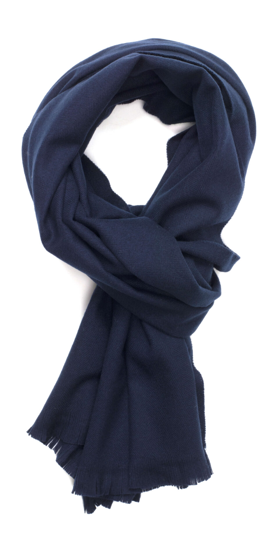 Navy Solid Lightweight Escorial Scarf, Folded - custom suits nyc bespoke tailor midtown, noho