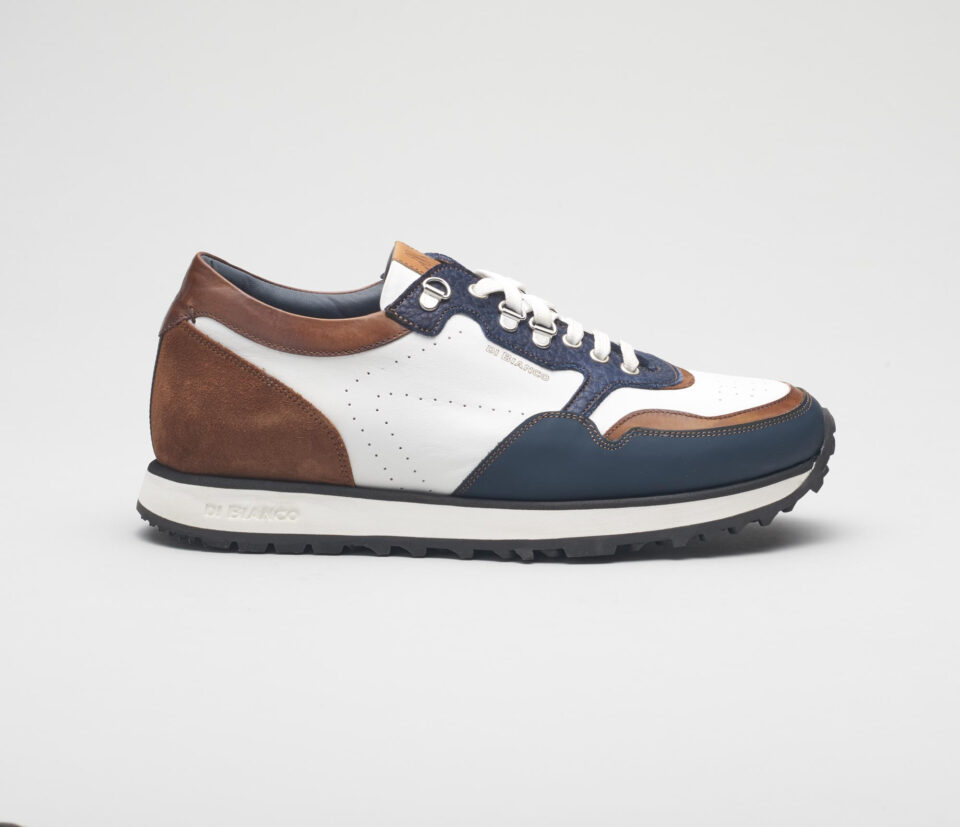 (product) Potenza Bison Dress Sneaker, Single shoe side view - custom suits nyc bespoke tailor midtown, noho