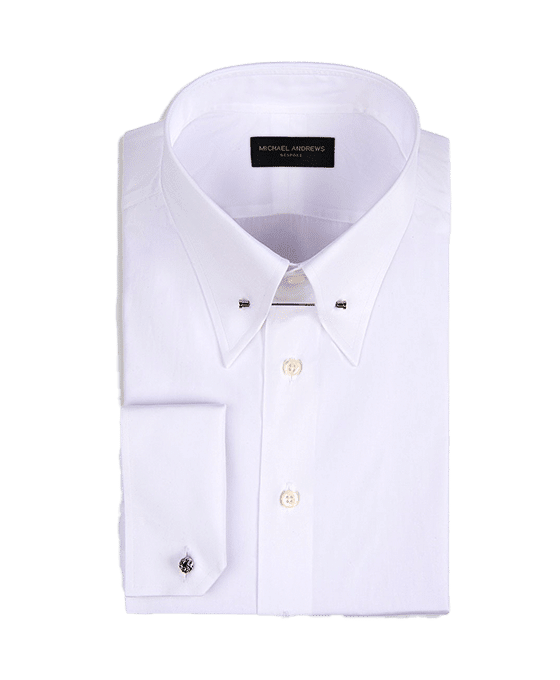 eyelet collar dress shirts Mens White Eyelet Collar Bar French Cuff Dress Shirt + Tie Set Karl Knox SX4543 3XL 19.5" Collar