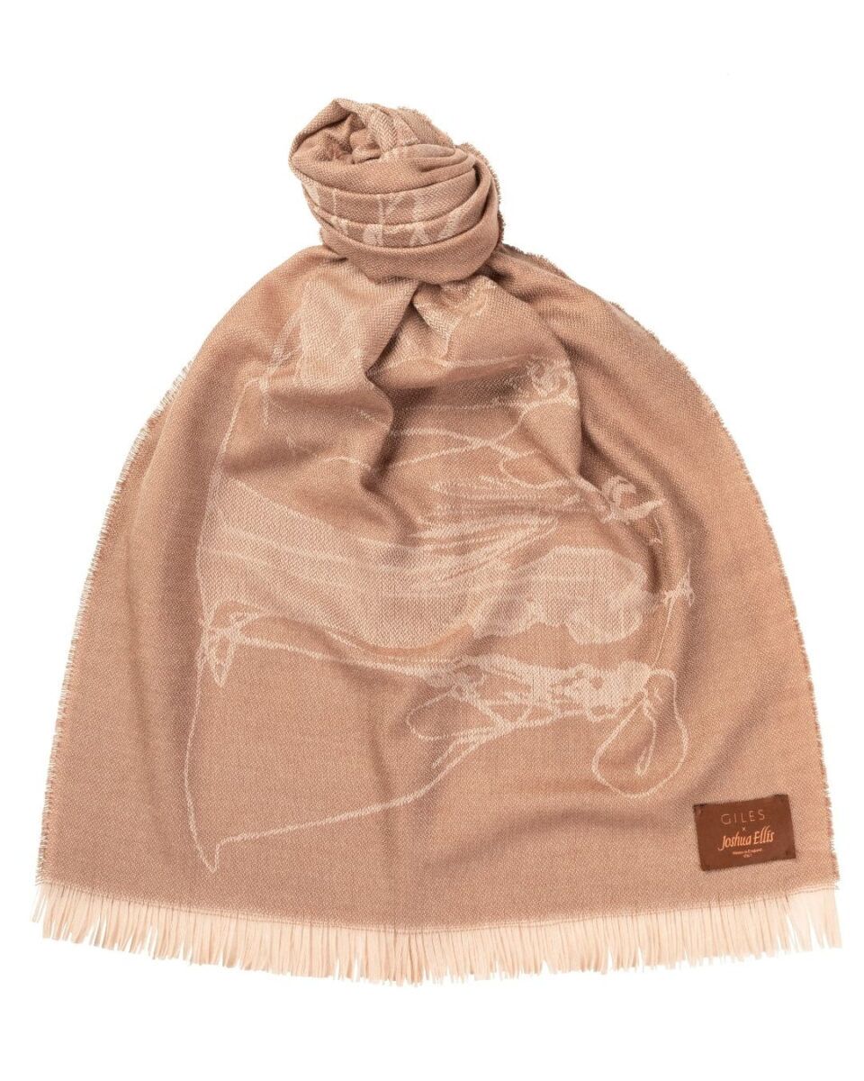 (product) Tawny Apothecary Lambswool Scarf, Knotted