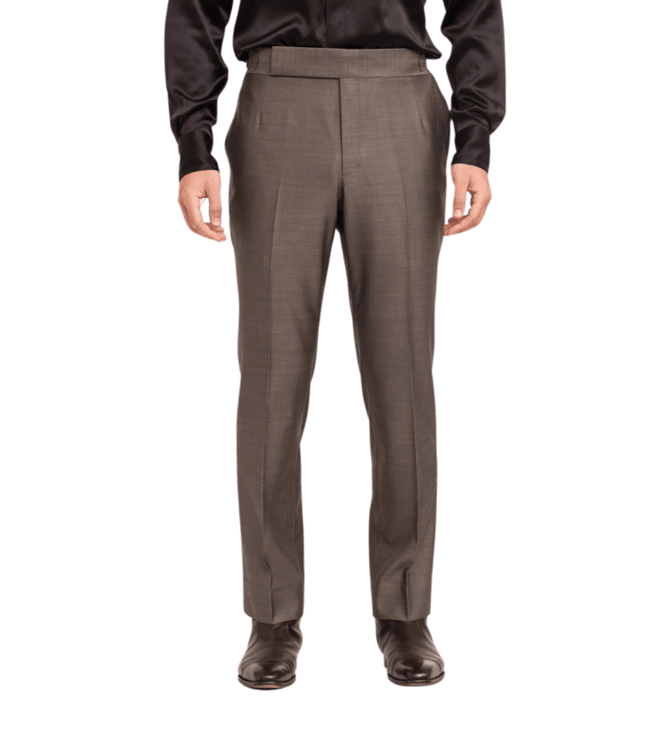 Michael-Andrews-Bespoke-Light-Brown-Dress-Pants-Front-View