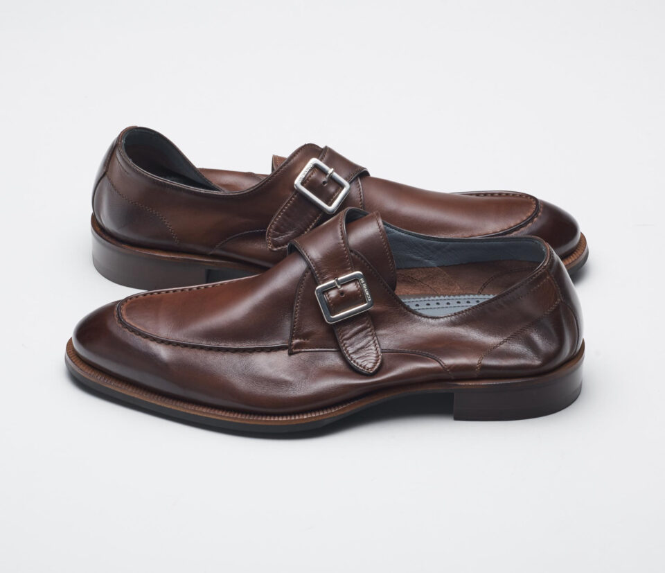 (product) Parma Clay'D Monk Strap, Side view - custom suits nyc bespoke tailor midtown, noho