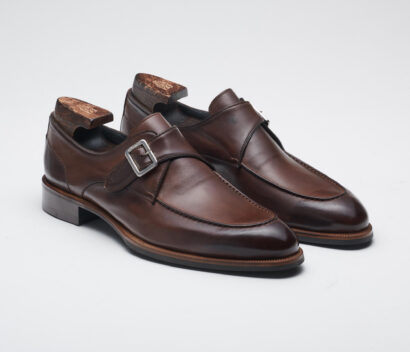 (product) Parma Clay'D Monk Strap, Front view of the pair - custom suits nyc bespoke tailor midtown, noho