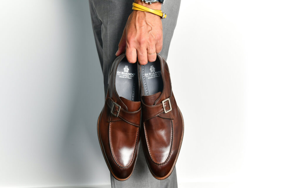 (product) Parma Clay'D Monk Strap, styled against trousers - custom suits nyc bespoke tailor midtown, noho
