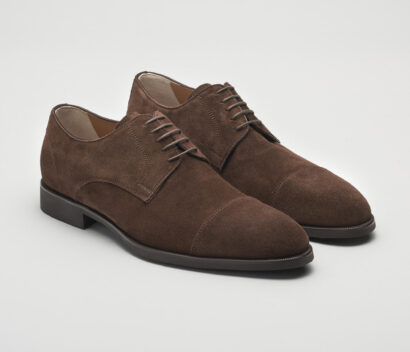 (product) Bergamo Mustang Oxford, Angled pair view - custom suits nyc bespoke tailor midtown, noho