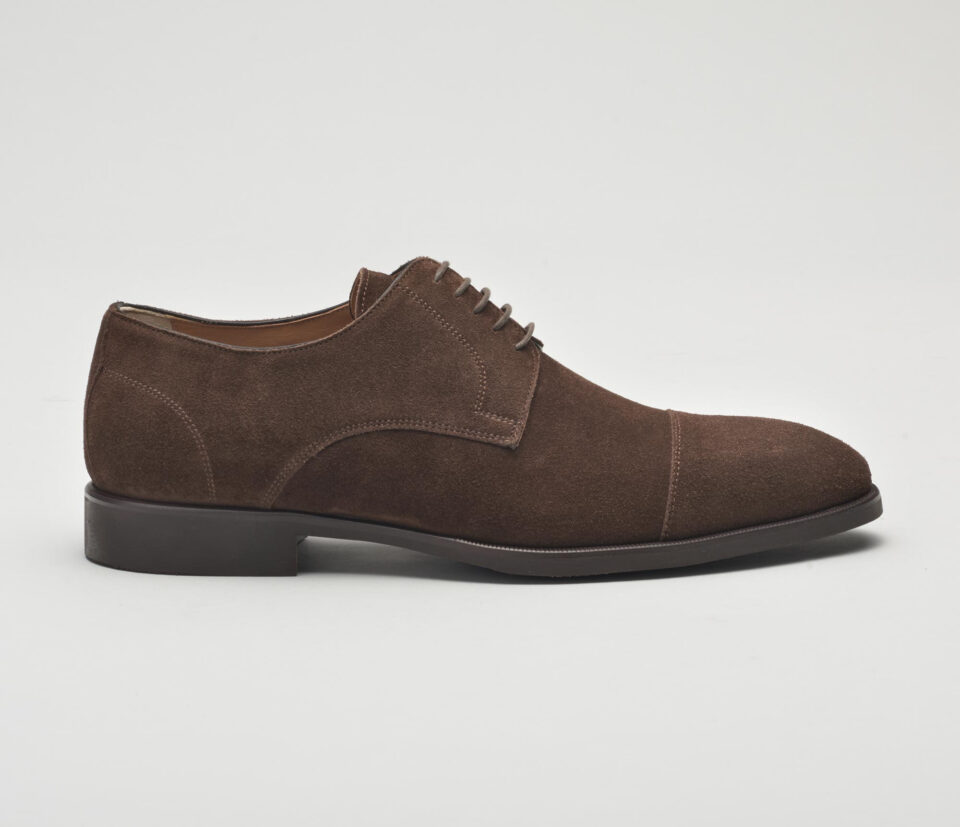 (product) Bergamo Mustang Oxford, Single shoe side view - custom suits nyc bespoke tailor midtown, noho