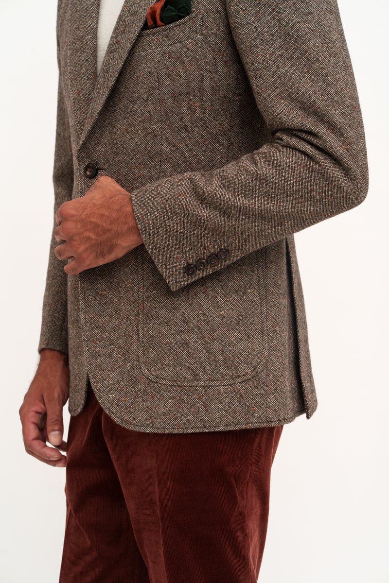 MAB-Brown-Donegal-Tweed-Sport-Coat - custom suits nyc bespoke tailor midtown, noho